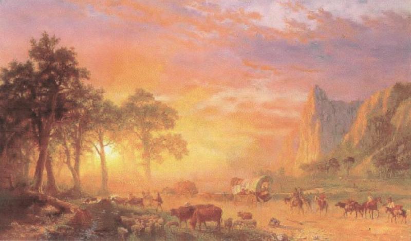 Albert Bierstadt The Oregon Trail oil painting picture